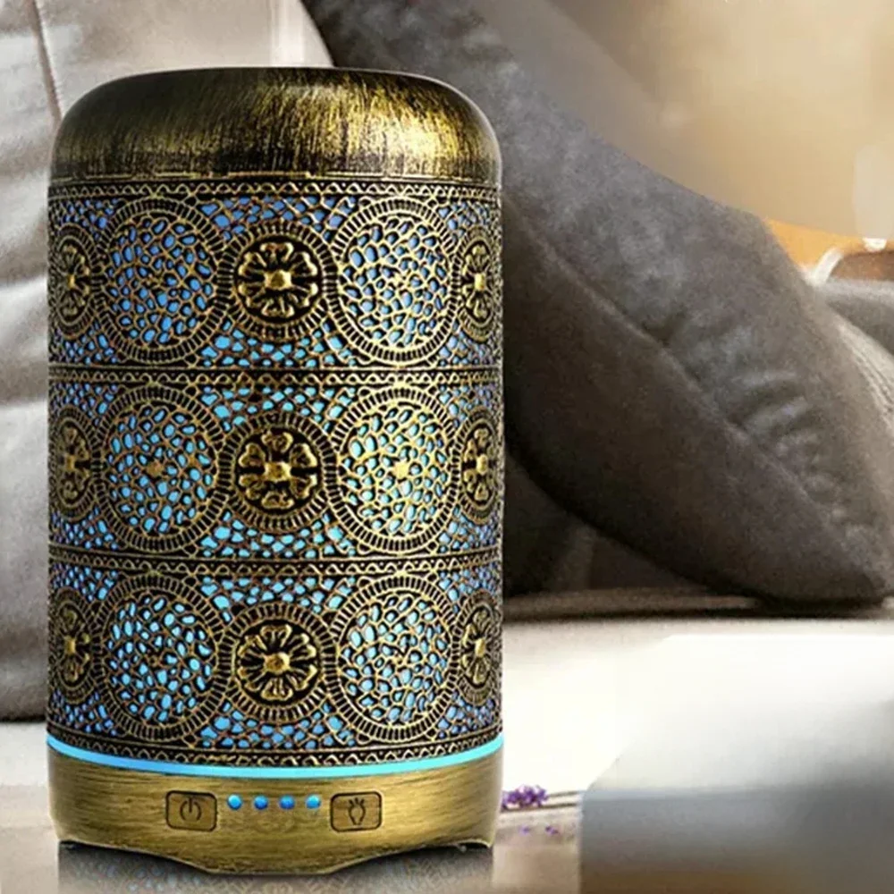 Metall Aroma therapie Maschine 260ml ätherische Öle Diffusor Luftbe feuchter 7 Farben Nachtlicht