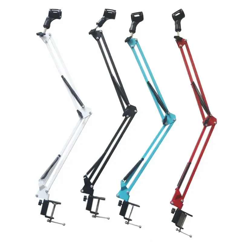 Erweiterbar Aufnahme Mikrofon Halter Suspension Boom Scissor Arm Ständer Halter mit Mikrofon Clip