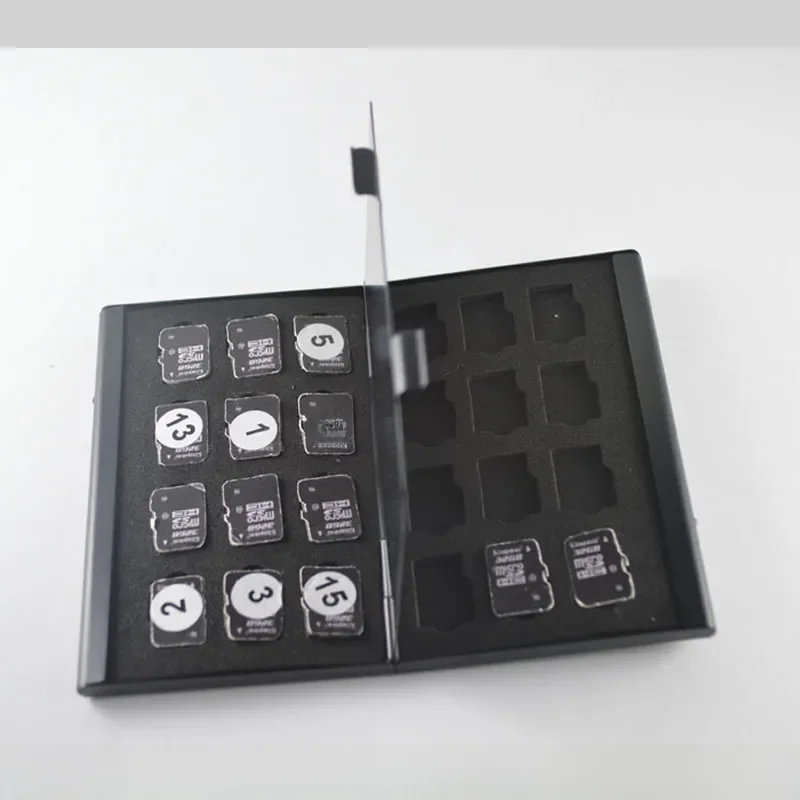 Moderne stil Silber schwarz rot Aluminium Speicher Karte Lagerung Fall Box Halter Für Micro Memory