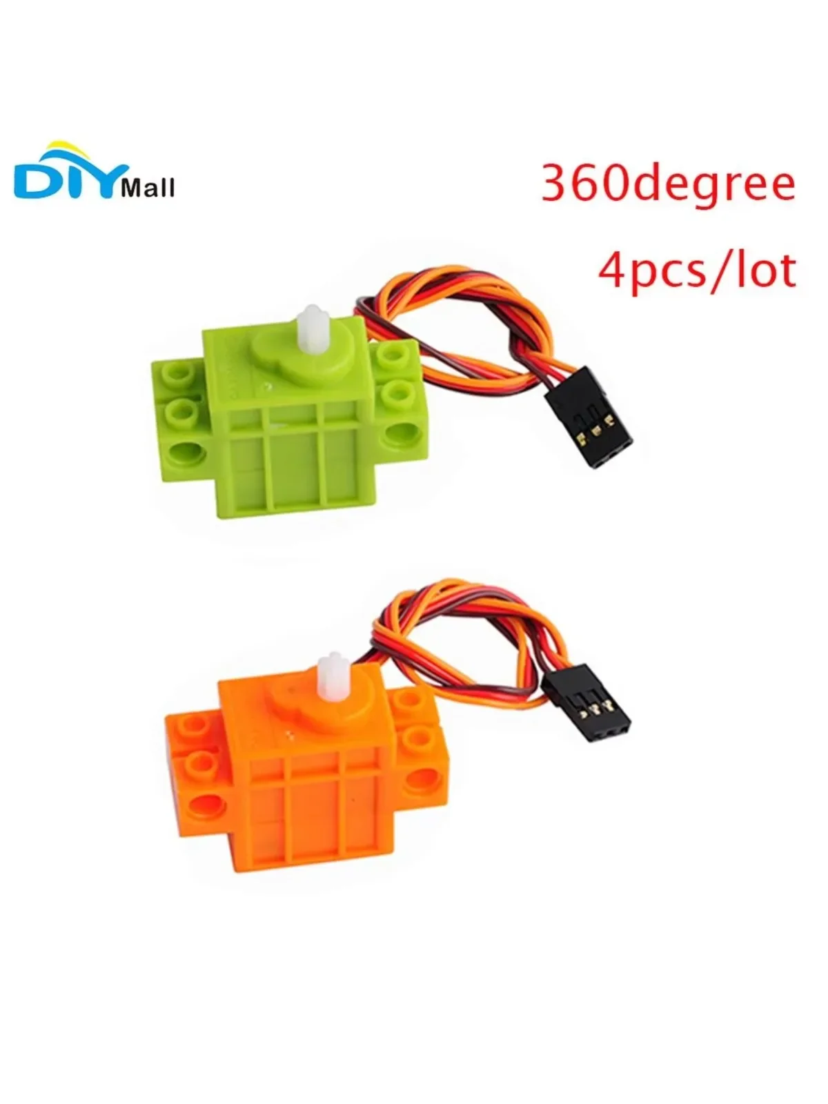 4 Stück Geekservo 360 Grad kontinuierliche Rotation Geek Servo kompatibel mit Legoeds Bausteinen