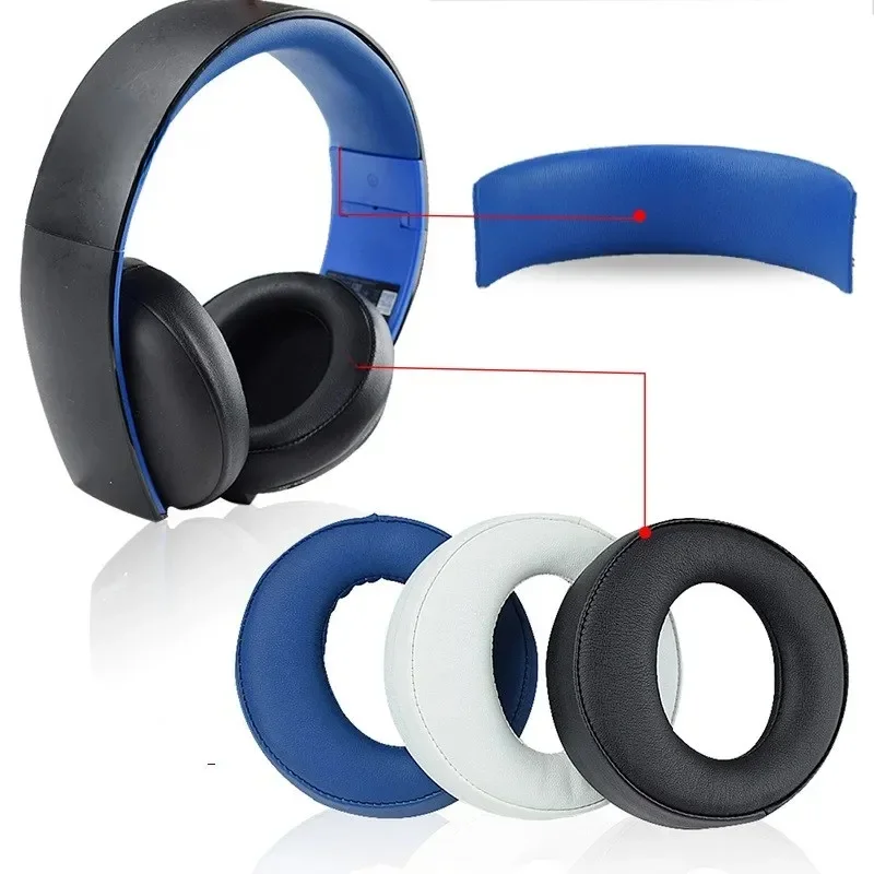 3 Generation Ohrpolster mit Schnalle Für sony CECHYA0083 PS4 7,1 Kopfhörer Headset Zubehör Blau