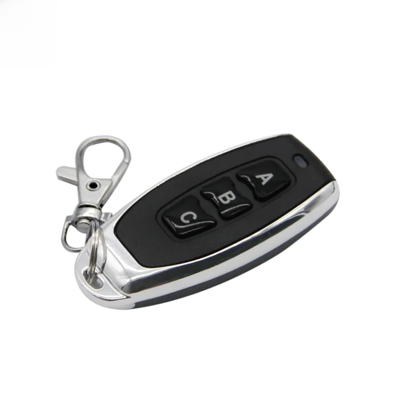 433MHz Drahtlose Fernbedienung 3 Schlüssel Garage Tür Duplizierer Learning-Code Key Fob DC 6V