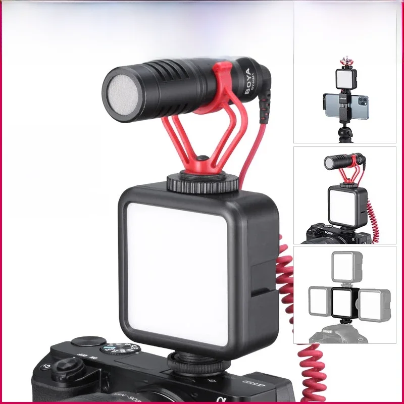 Ulanzi Mini Tragbare LED Video Licht Triple Kalten Schuh Wiederaufladbare Vlog Füllen Licht