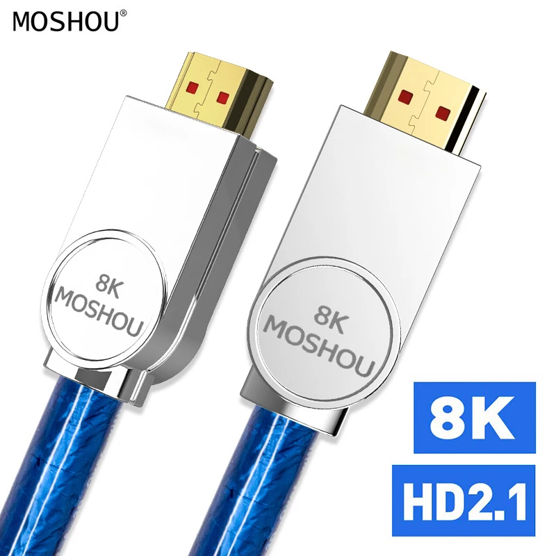 HDMI-kompatibel Kabel 2,1 verstärker 8K 60Hz 4K 120Hz HDR 4:4:4 UHD 48Gbps HIFI ARC 12 Bit 7680*4320 mit Audio Video