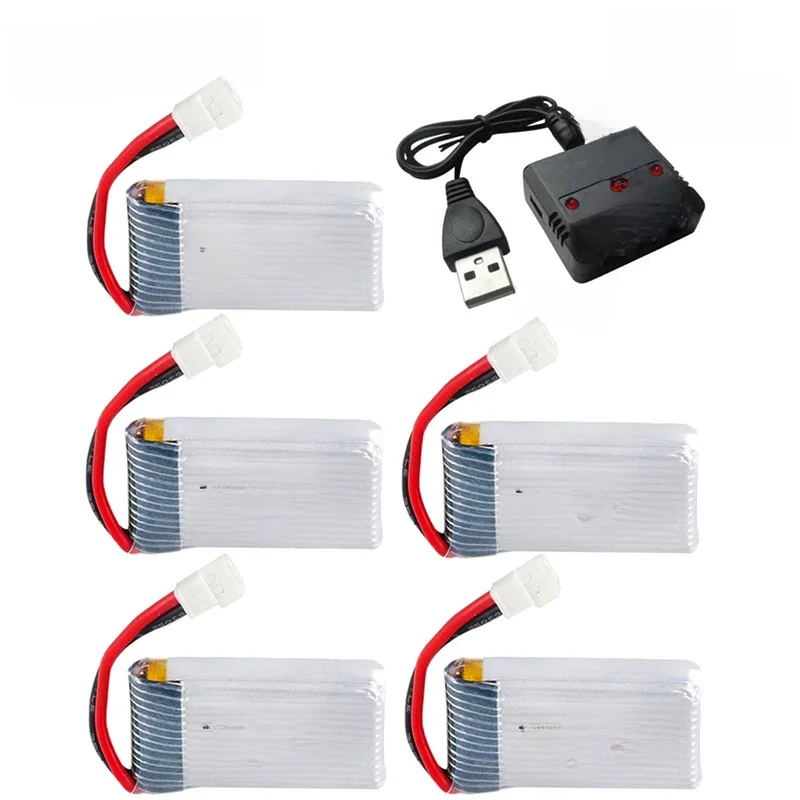3,7 V 400 mAh 35C Lipo Akku und Ladegerät für X4 H107 H31 KY101 E33C E33 U816A V252 H6C RC Quadcopter Drone Ersatzteil