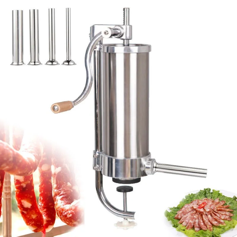 5lbs Manuelle Haushalts Vertikale Wurst Stuffer Edelstahl Wurst Maker Fleisch Füllung Maschine