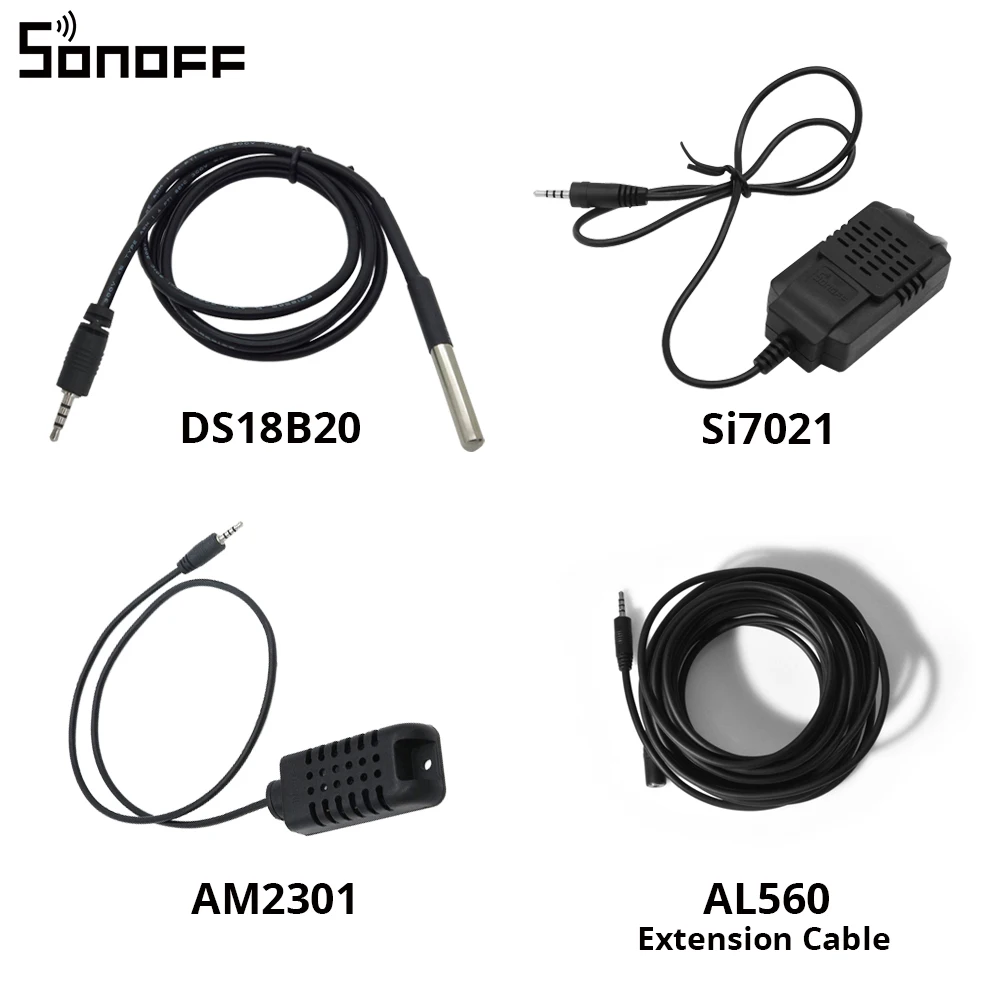 Itead SONOFF Sensor Si7021 AM2301 Temperatur Feuchtigkeit Sensor DS18B20 Sensor Mit 5M Verlängerung