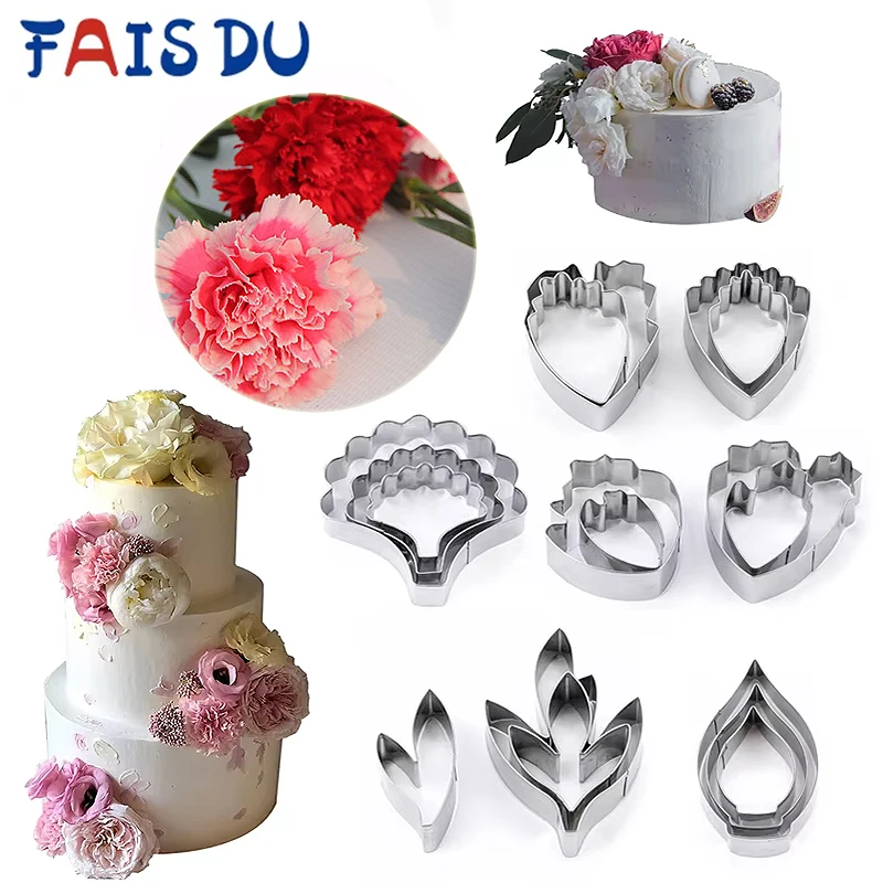 FAIS DU Blütenblattschneider Meridiane Blume Zucker Fondant Simulation Werkzeug 3D Blütenblatt Paste
