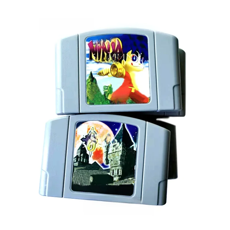 Eur pal version speicher kassette für 64-bit-videospielkonsole mystischer ninja mit goemon