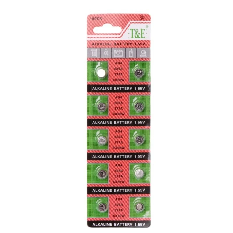 10PCS Uhr Münze Batterie AG4 377A 377 LR626 SR626SW SR66 LR66 Knopfzellen Spielzeug Fernbedienung