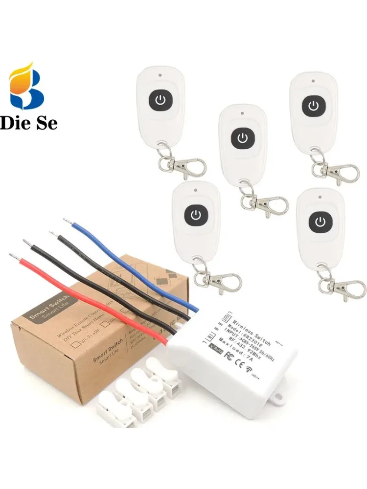 This 433Mhz Relais Schalter Universal Drahtlose Fernbedienung Licht Lmap Lampe Schalter AC 110V 220V