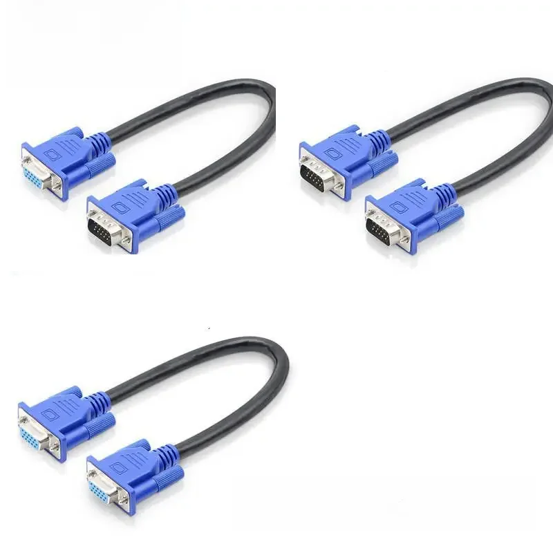 30cm 50cm HD15Pin VGA D-Sub Kurze Video Kabel Kabel Männlich zu Männlich M/M Männlich zu Weibliche