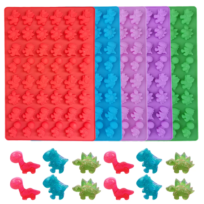 Dinosaurier Gummy Silikon Form Dino Schokolade Süßigkeiten Form Tier Ice Cube Tray Kuchen Dekorieren
