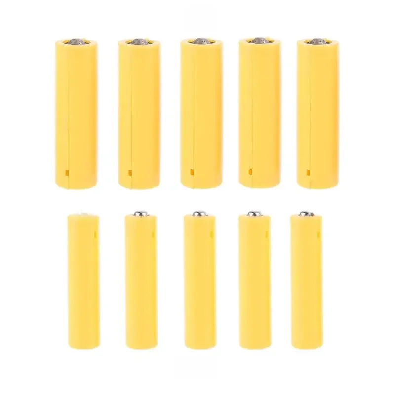 5Pcs AA AAA Größe Dummy Gefälschte Batterie Setup Shell Platzhalter Zylinder Leiter