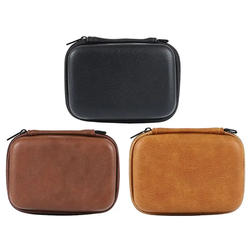 Mini USB Daten Kabel Organizer Tasche Leder Kopfhörer Lagerung Fall Protable Mäppchen Box