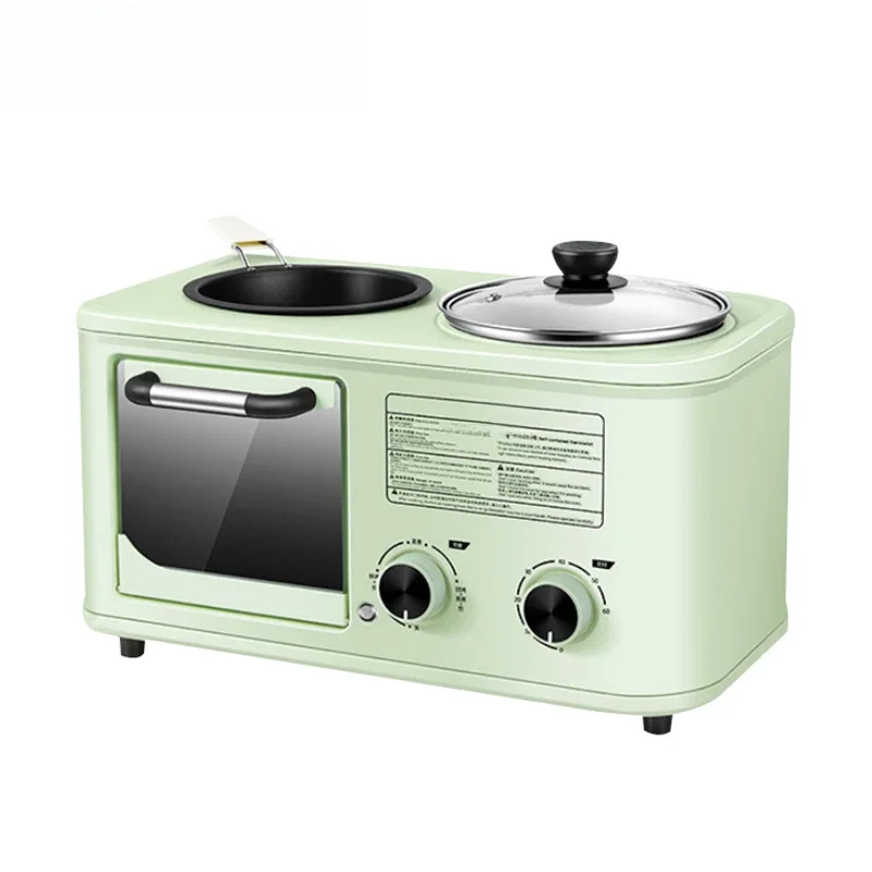 Haushalts 3 In 1 Frühstück, Der Maschine Küche Toaster Pfanne Mini Ofen Brot Pizza Maker Heißer Topf