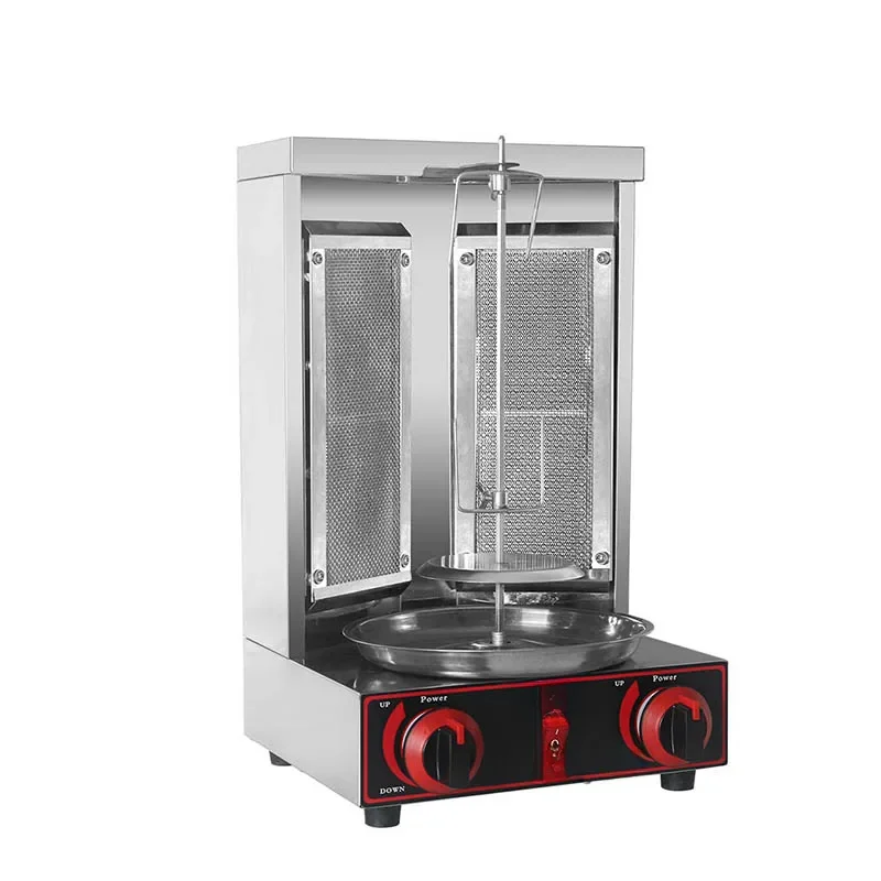 ITOP Shawarma Grill Zwei Infrarot Brenner Gas Elektrische 2 in1 Automatische Rotierenden Döner Kebab
