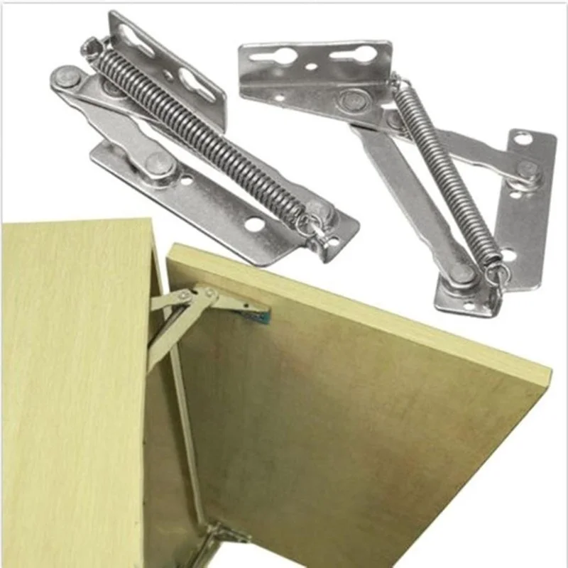 2 Stuks 80 Graden Opgesprongen Scharnieren Kastdeur Lift Up Stay Flap Top Ondersteuning Kast Keuken
