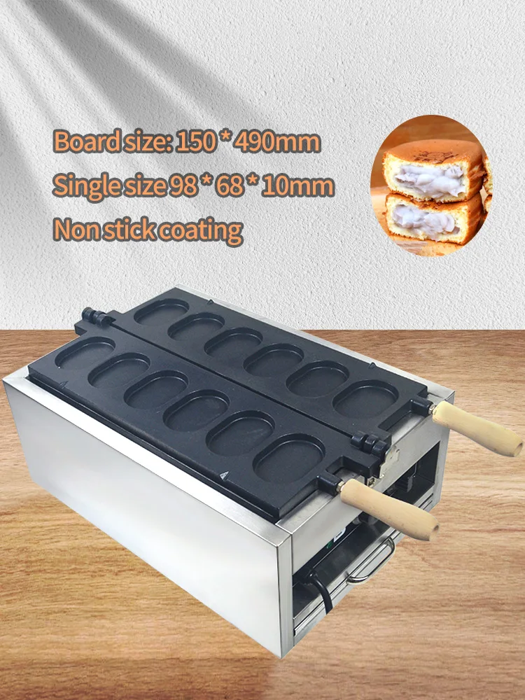 XEOLEO 3000 W Waffeleisen Eierkuchenmaschine Elektrische Hamburgermaschine Radkuchenmaschine 6 Stück
