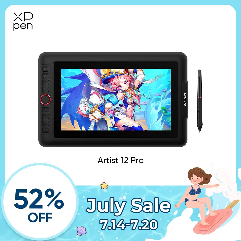 XPPen artista 12 pro 11.6 polegadas gráficos tablet desenho monitor de exibição animação arte