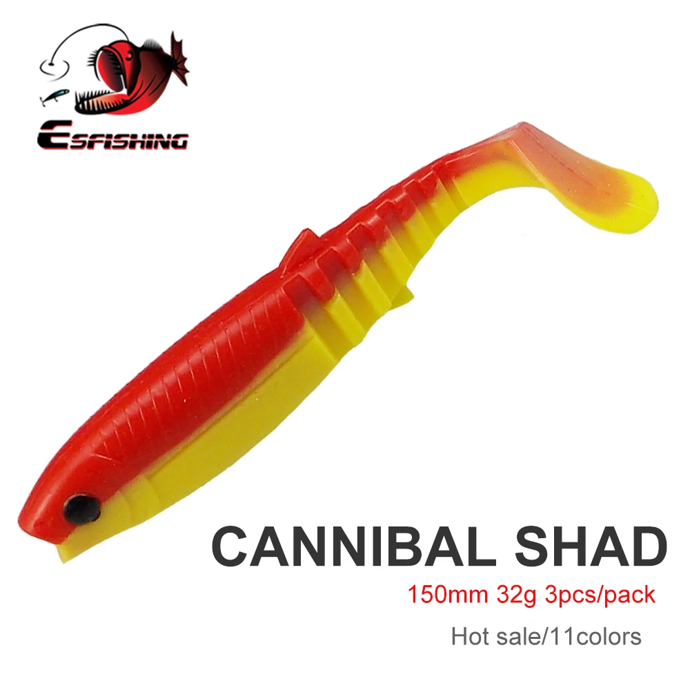 ESFISHING Fishing Soft Lure New Cannibal 150mm 3pcs 32g Crankbait Sea soft Bait Isca Artificial Pike