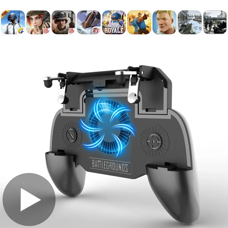 Gaming l1 r1 controle joystick para android iphone telefone gamepad pubg controlador móvel gatilho