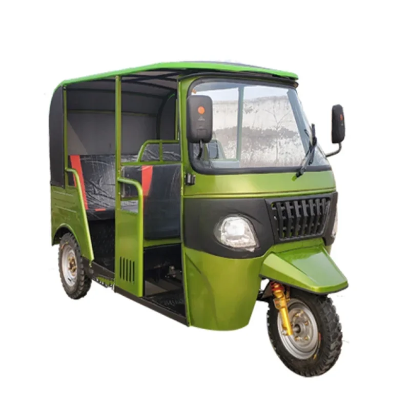 Grüne Farbe Benzin Erwachsene Dreirad Passagier Fahrrad mit 3 Rad Tuk Tuk Auto Mobilen Taxi