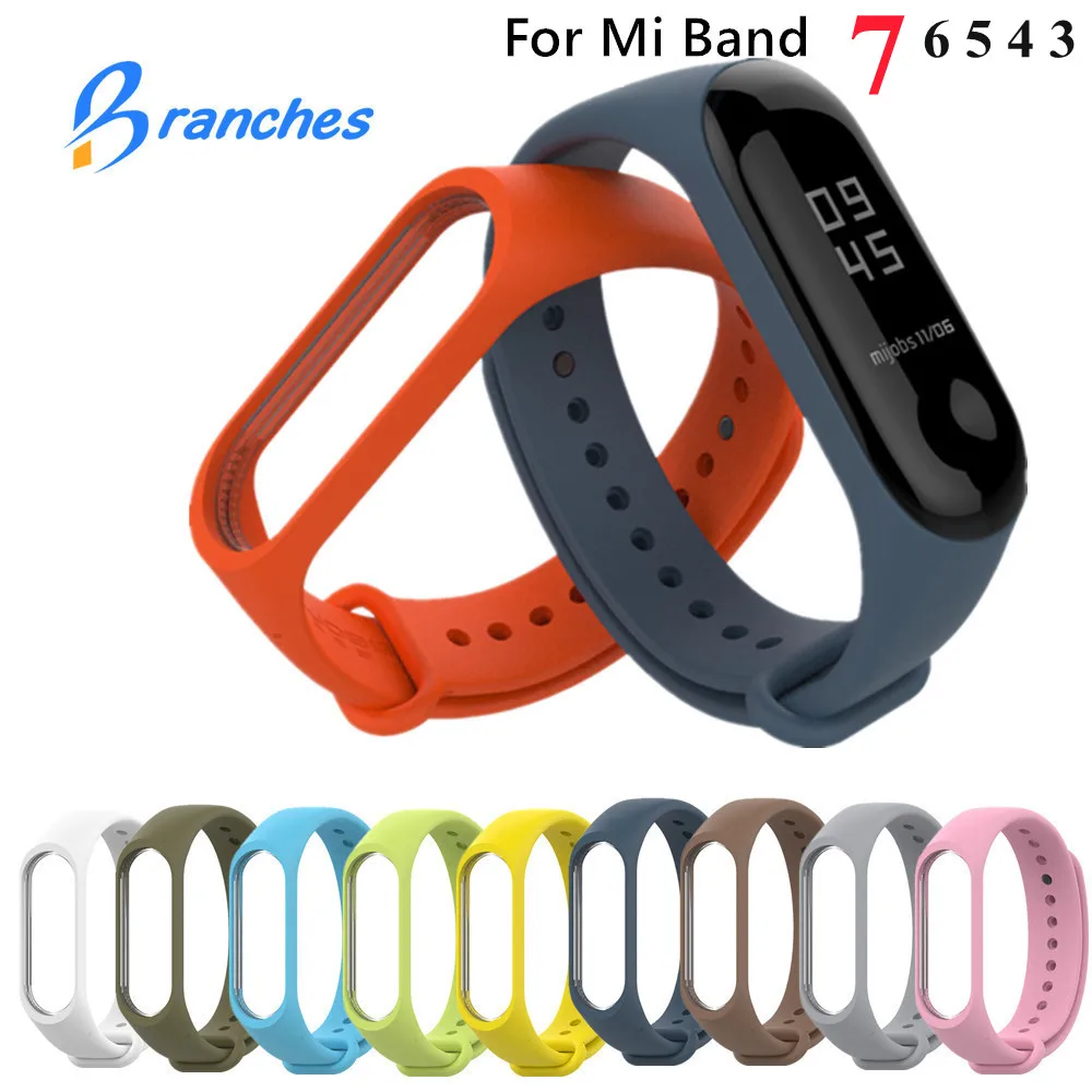 Pulseira de relógio de silicone para Xiaomi Mi Band  Pulseira  Pulseira  Pulseiras  Acessórios