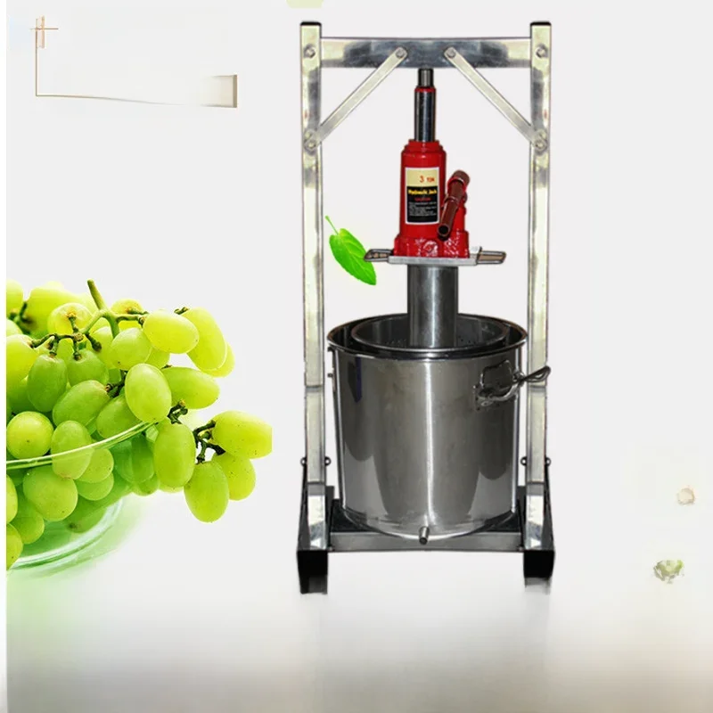 22L Manuelle Hydraulische Fruit Squeezer Edelstahl Kleine Honig Trauben Heidelbeere Mulberry Presser