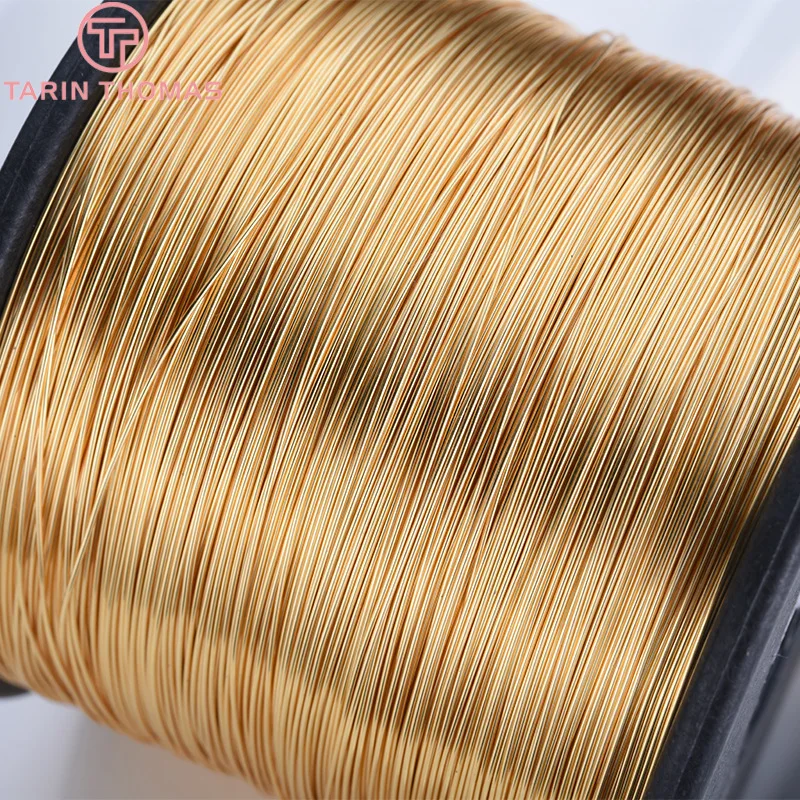 (5571)5 Meter 0,3 MM 0,4 MM 0,5 MM 0,6 MM 0,7 MM 0,8 MM 24 K Gold Farbe Kupfer Machen Form Metall Draht Hohe Qualität Schmuck Zu