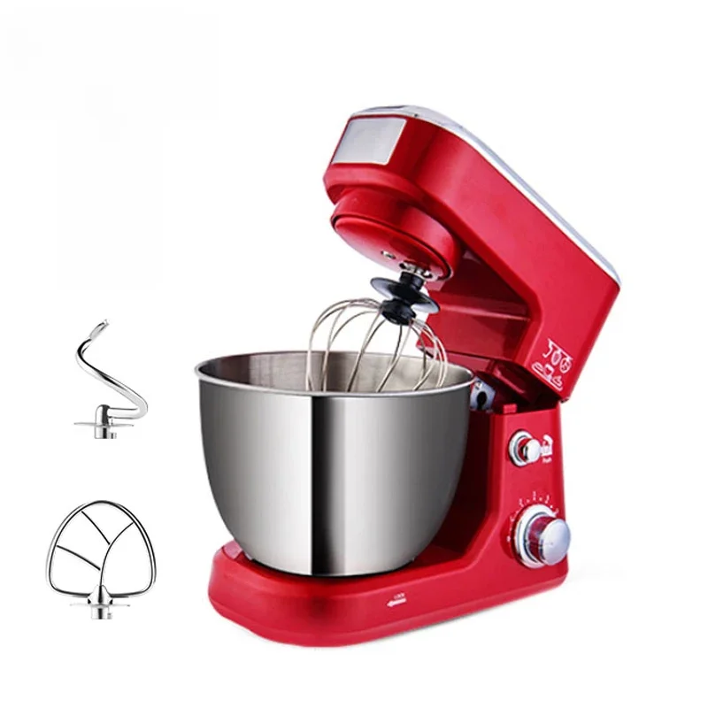 Elektrische Stand Mixer Schneebesen Schneebesen Edelstahl Schüssel Mehl Kneten Kuchen Brot Teig