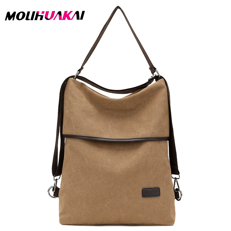 MOLIHUAKAI Neue Frauen Leinwand Rucksack Adrette Schule Dame Mädchen Student Schule Laptop Tasche