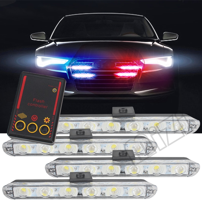 4x6LED Stroboscopes Fso Taschenlampe Polizei Lichter Strobe Lichter Led Notfall Feuerwehr Warnung