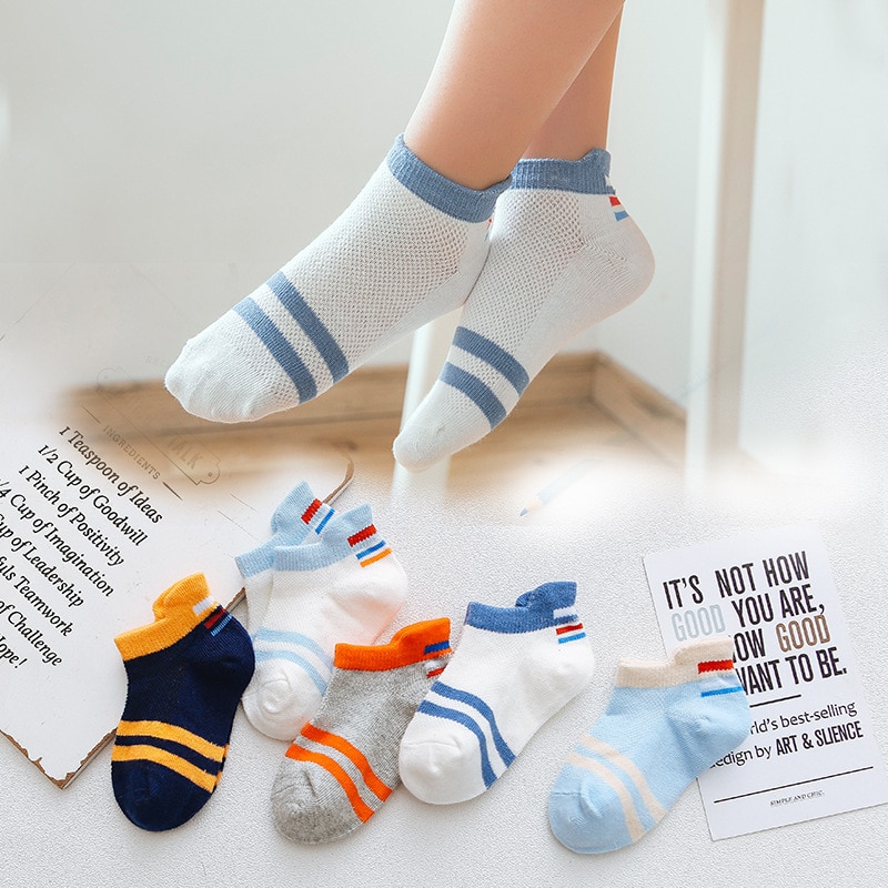 3 4 5 6 7 8 9 Years Children Ankle Socks Boys Girls Cute Baby Girls Heart Star Cartoon Baby Mesh Socks Kids Clothing Accessories