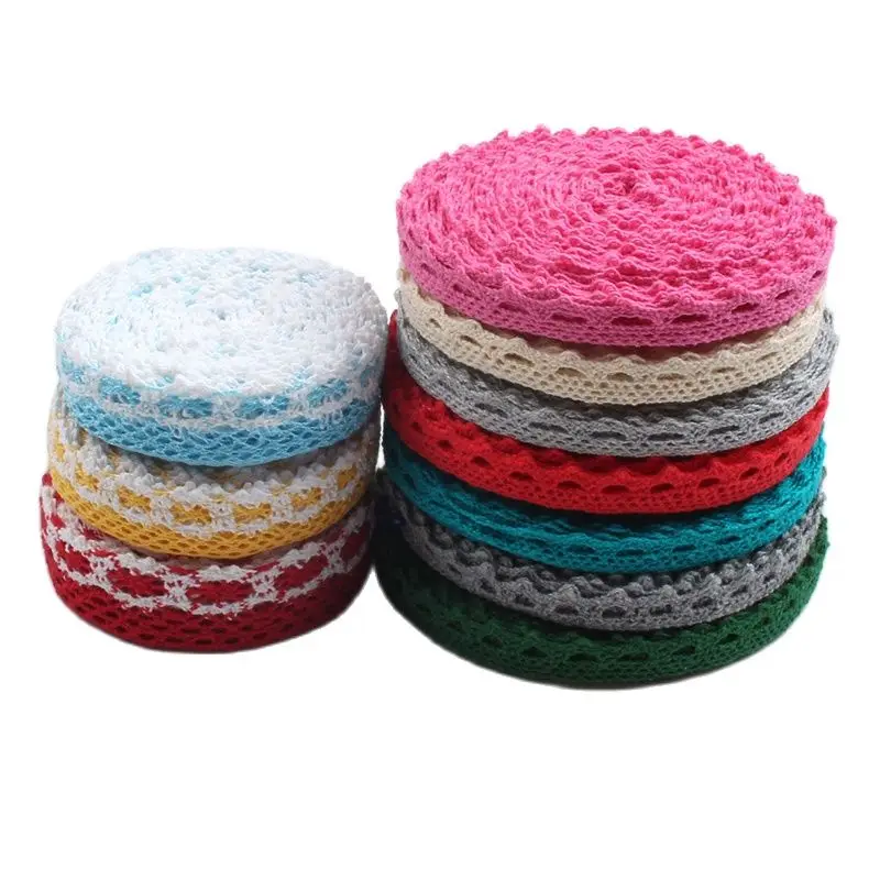10 yards/lot bunte Baumwolle Spitze Band DIY Nähen spitze trimmen Handgemachte Patchwork Tuch Hometexile Vorhang Handwerk Zubehö