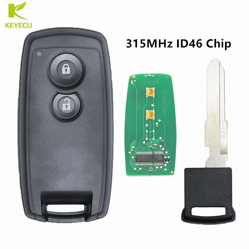 KEYECU Smart-Remote-Key Fob 2 Taste 315MHz ID46 für Suzuki SX4 Grand Vitara 2007-2013 Swift Mit