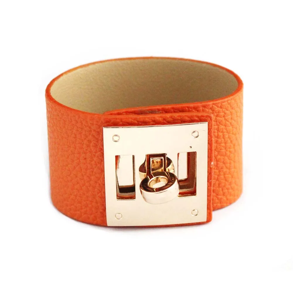 Europäische Mode Punk breite Lederarmbänder und Armreifen für Frauen Manschettenarmband