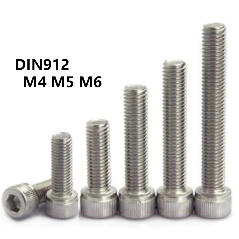 Hex Buchse Fahrrad Bolzen Kopf Kappe Schrauben 304 Edelstahl Din912 M4 M5 M6 Hexagon 4.8/ 8.8/