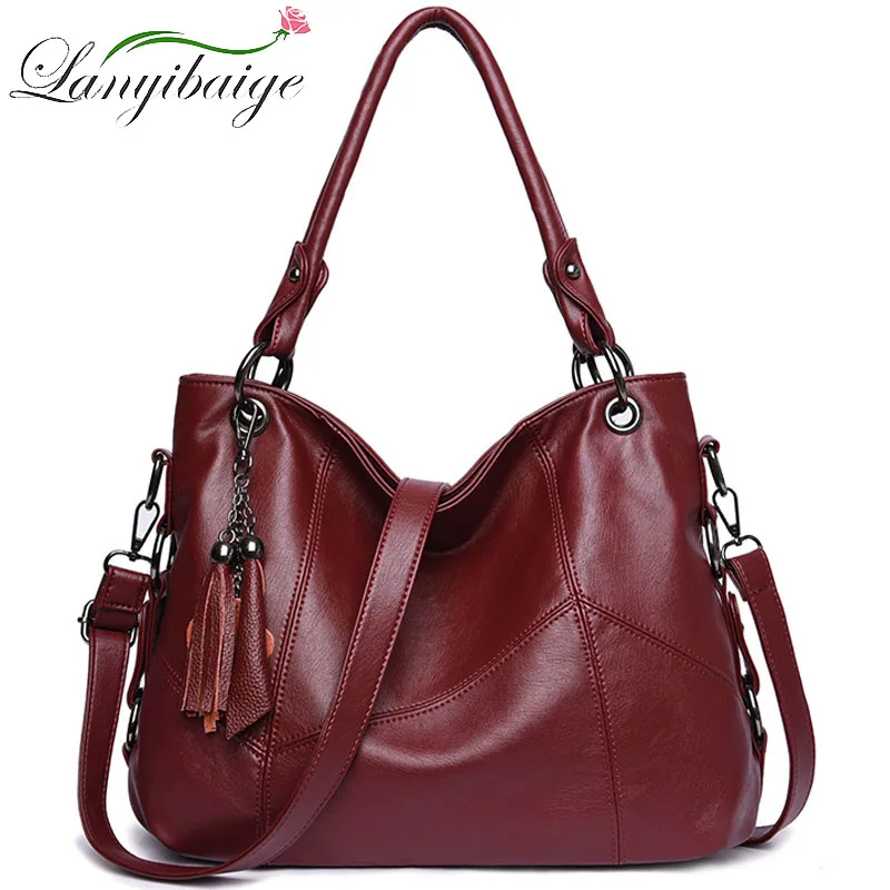 Frauen Leder Handtaschen Designer Quaste Umhängetaschen Für Frauen Luxus Marke Schulter Taschen Sac EIN Haupt Weibliche Messenge