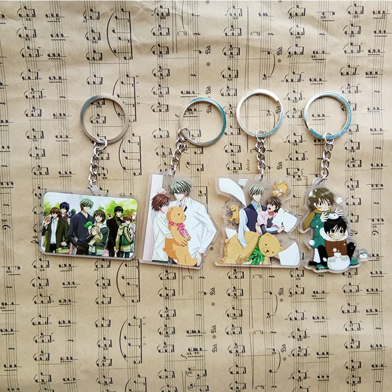 Animation Junjou Romantica Takahashi Misaki Akihiko Sekai-ichi Hatsukoi keychain Schlüsselanhänger