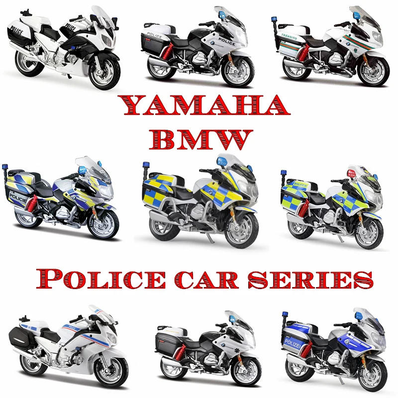 Maisto 1:18 BMW Yamaha Polizei motorrad serie Silvardo original autorisierten simulation legierung