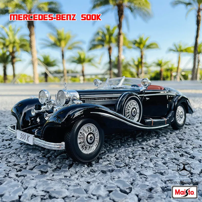 Maisto 1:18 Mercedes 500K 1936 klassische auto Legierung Retro Auto Modell Klassische Auto Modell