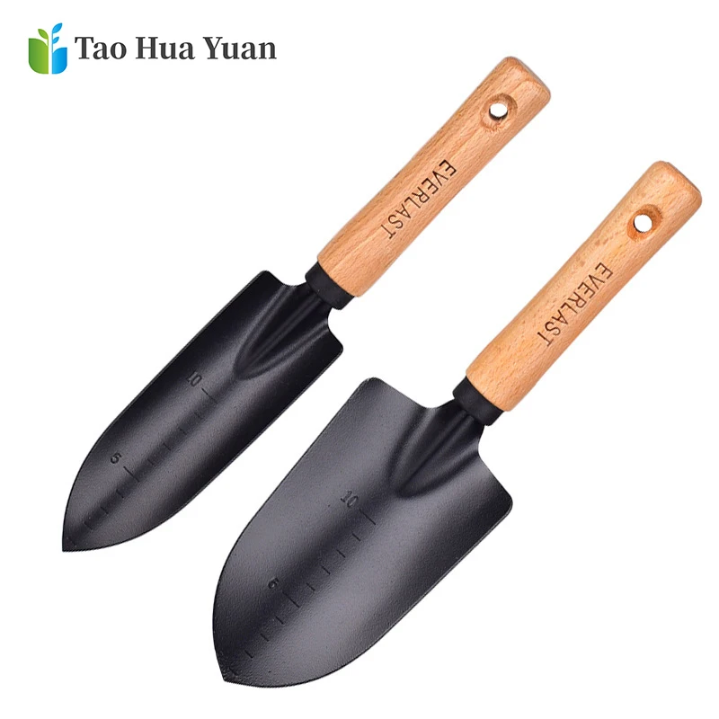 Neue Ankunft Carbon Stahl Garten Schaufel Blume Pflanzen Schaufel Garten Holzgriff Garten Hand Werkzeuge Tao Hua Yuan Werkzeuge
