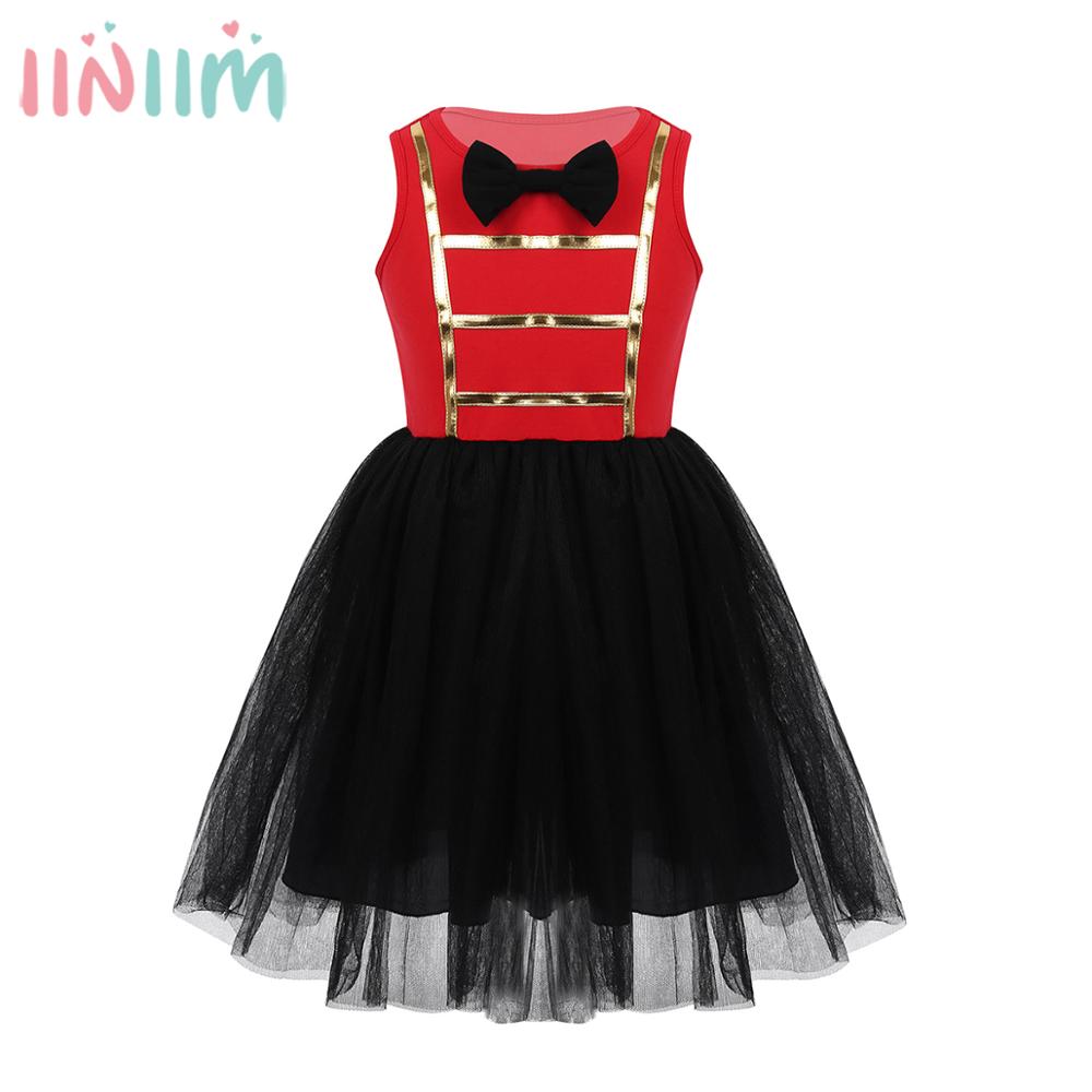 Kids Dress for Girls Showman Costume Tutu Dresses Bowtie Tutu Toddler girl dress for Halloween Cosplay Fancy Party Dress Up