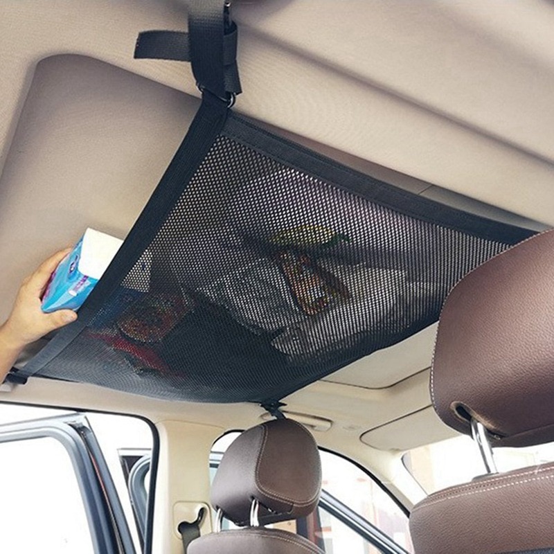 Auto Trunk Cargo Net Mesh Stick Organizer Decke Lagerung Net Tasche Dach Innen Tasche Auto Universal