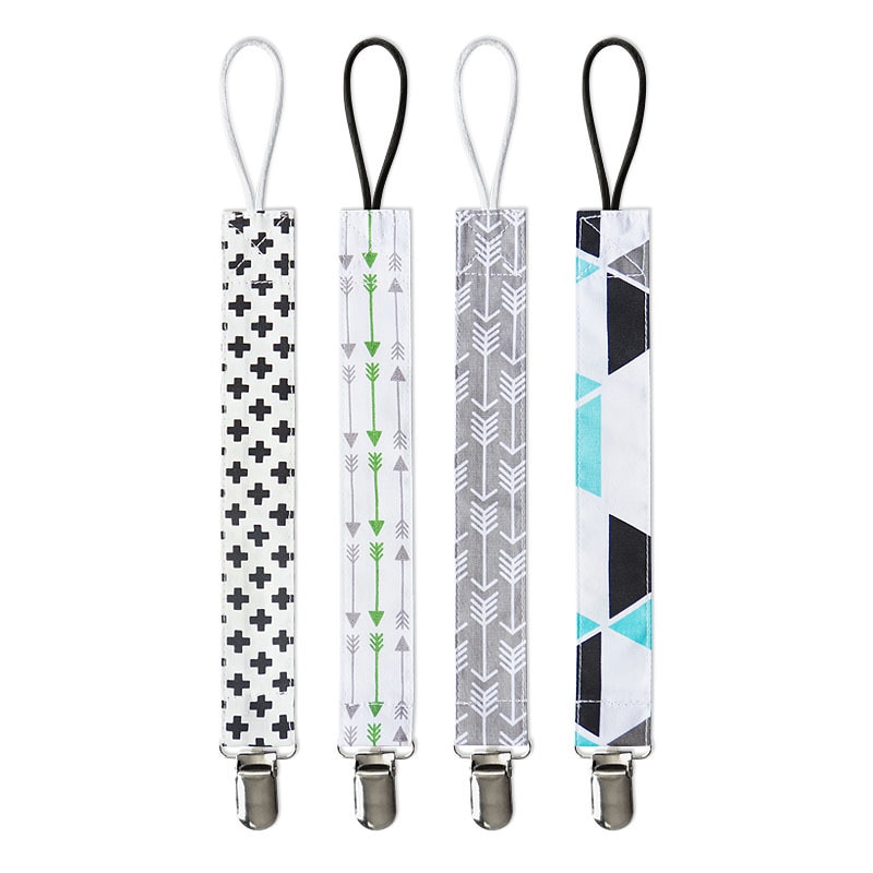 4pcs Nipple Holder Baby Pacifier Clips Chain Dummy Nipple Belt Teether Pacifier Holder Clip For Baby Safe Soother Chain