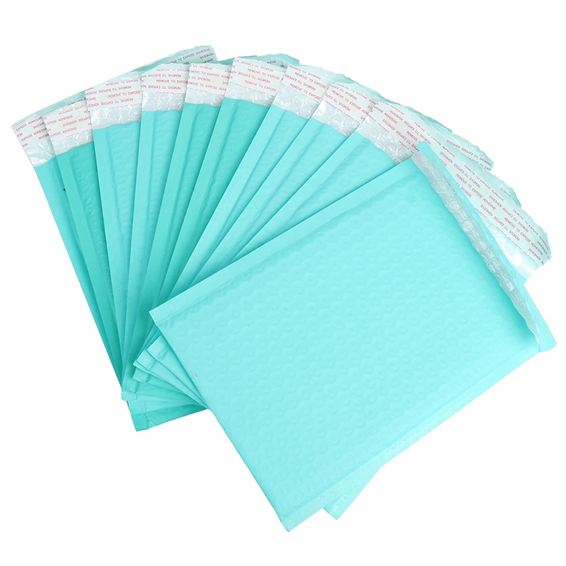 1/8/10pcs envelopes padded Mailing Bag Self Sealing Packing Bags Usable space Teal Poly bubble Mailer