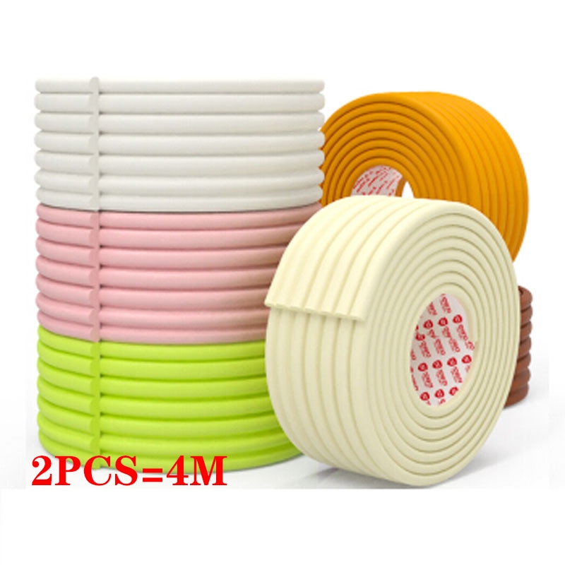 4M Child Protection Table Bumper Strip Child Protection Corner Guard Protector Baby Safety Guards Edge Solid Angle Rubber Bumper