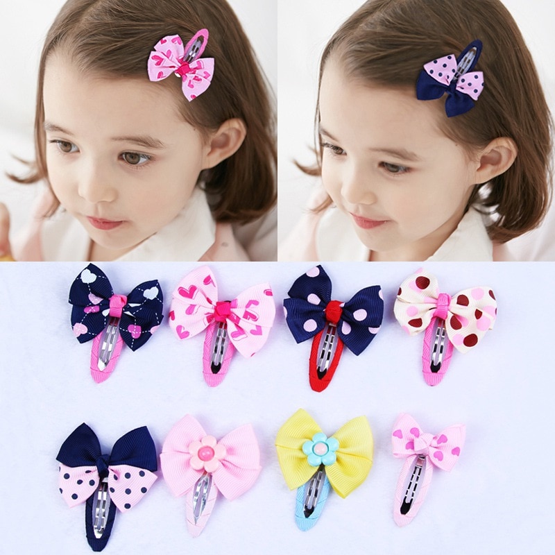 1Pc Colorful Bow Hairpins Hair Barrettes Children Accessories Cute Baby Girls Headwear Hair Clip Hair Accessories New