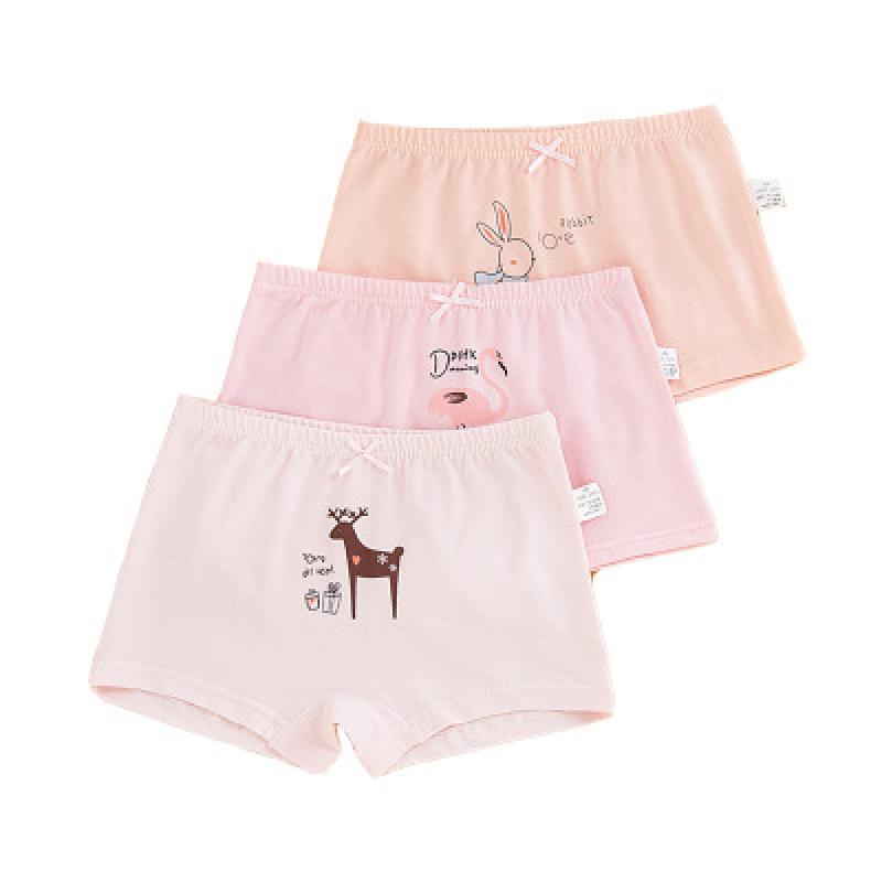 Cartoon Pink Cotton Girl Shorts Children's Underwear Baby Four-corner Underwear Little Girl Anti-lighting Leggings